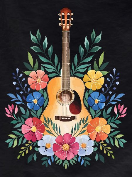 Floral Guitar Harmony