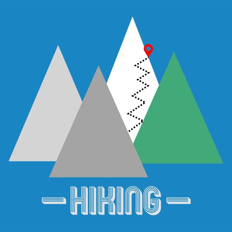 Conception de logo vert HIKING