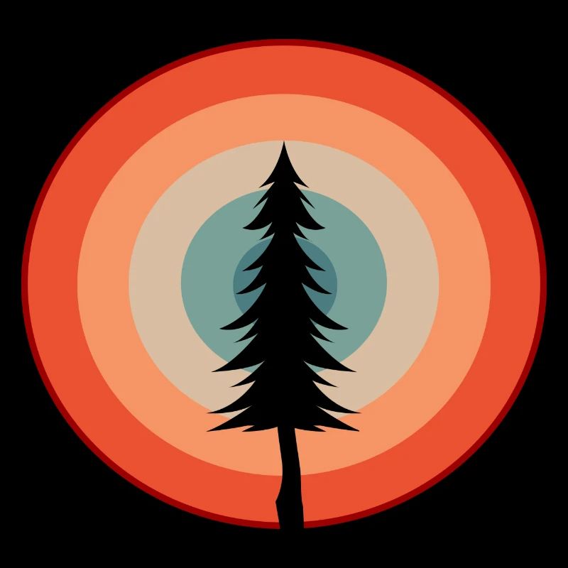 Tree Retro Forest Forester