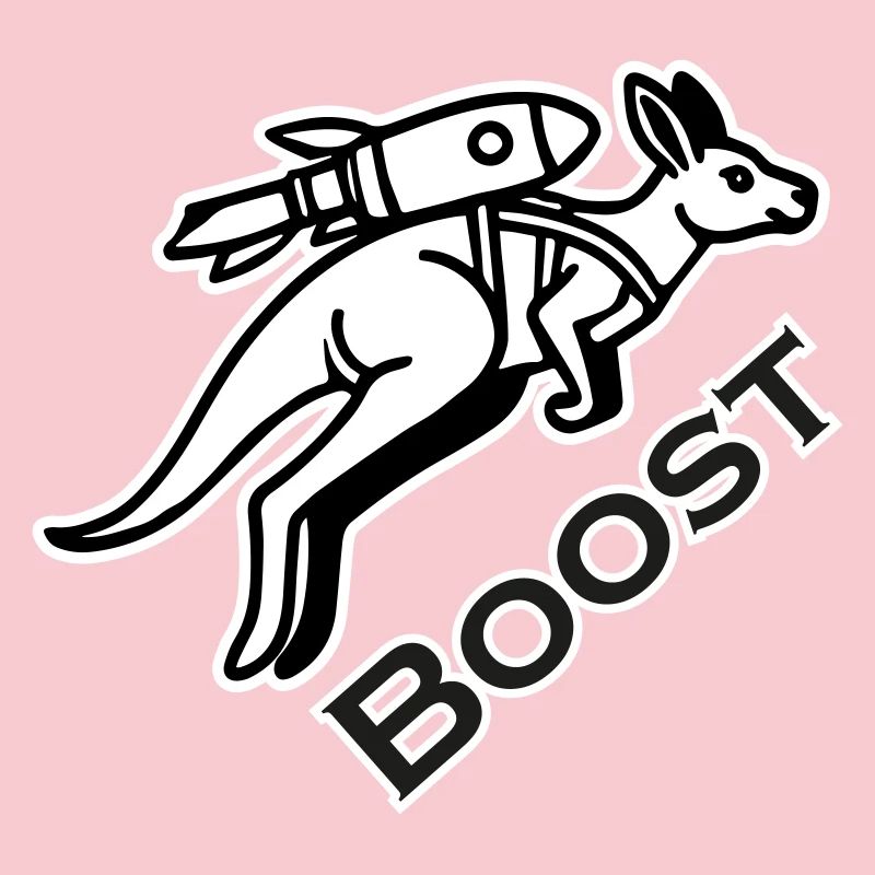 Känguru mit Jetpack - Boost Design
