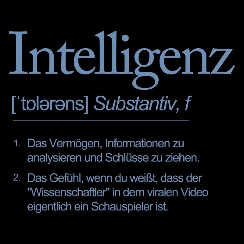 Wortdefinition Intelligenz Schauspieler und kein