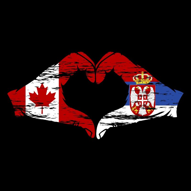 Canada Serbie Mains Forme Coeur Utilisé