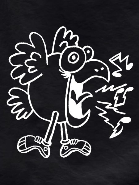 Crazy white bird