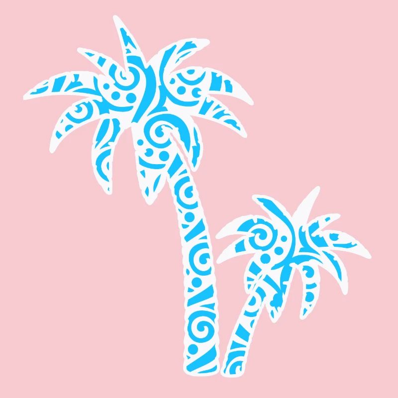Tropic Wave Abstract Palm Design