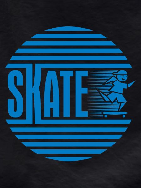 Circular Retro Blue Skating
