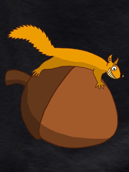 The squirrel against the glans