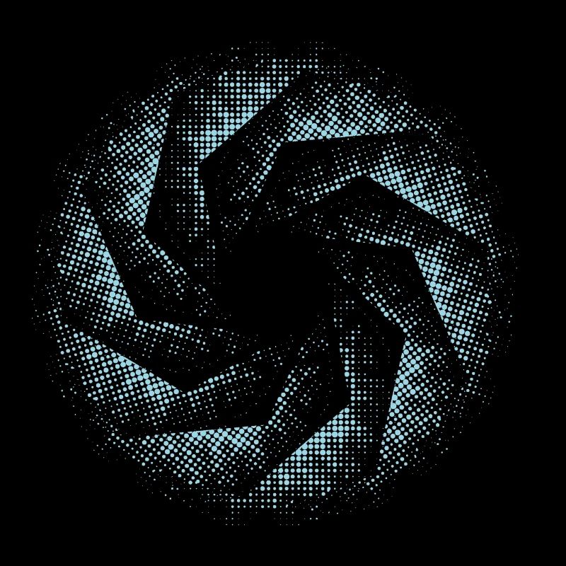 Engrenage à roue gyroscopique polygonale de forme pointillée