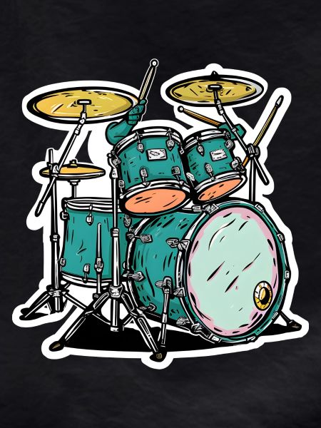 Drums Cartoon Style