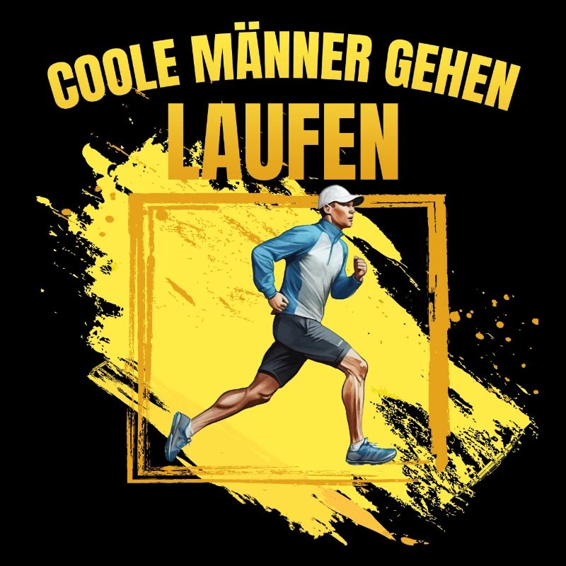 Coole Männer gehen Laufen