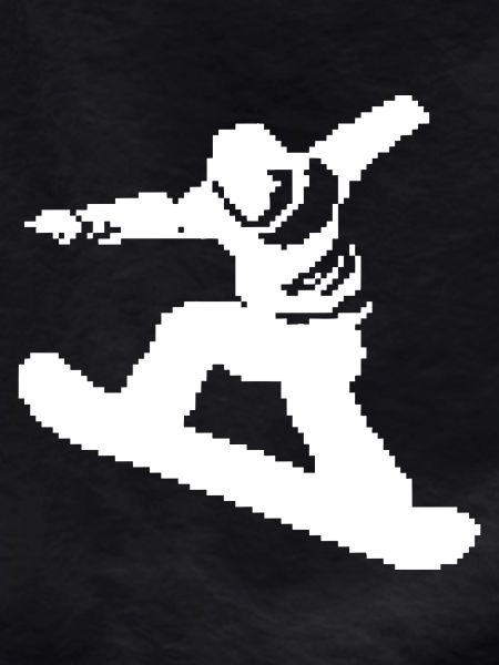 Snowboarder Pixel Graphic