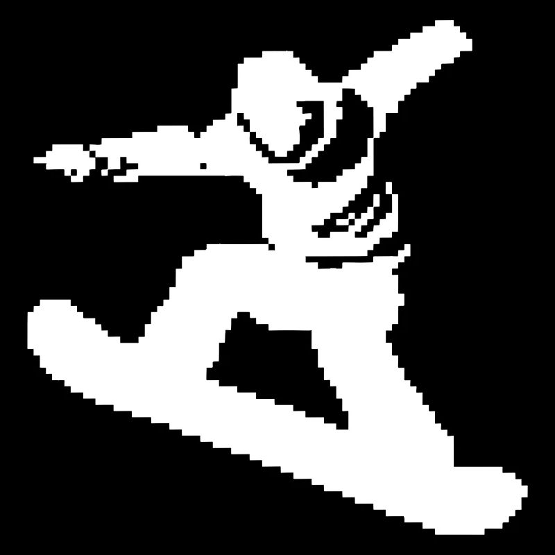 Graphique Pixel Snowboarder