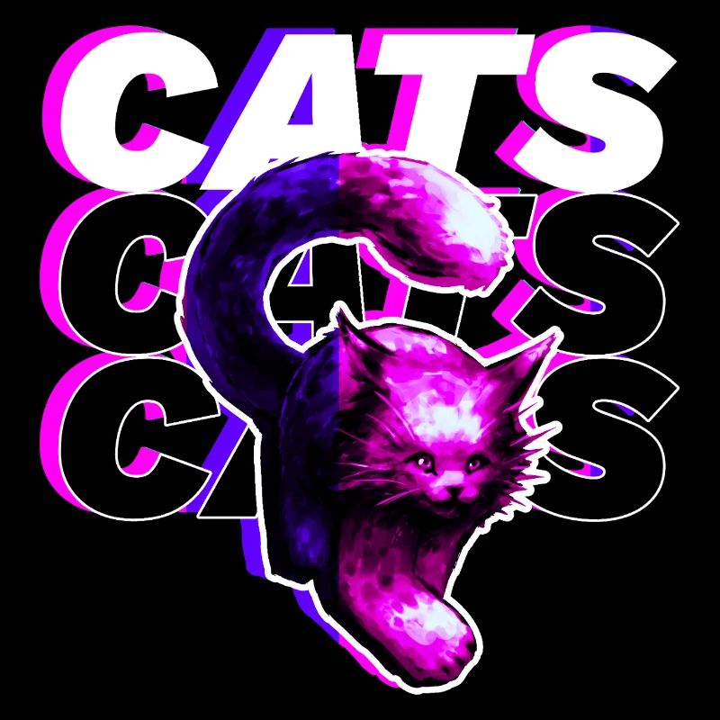 CHATS, CHATS, CHATS · Grand chat coloré