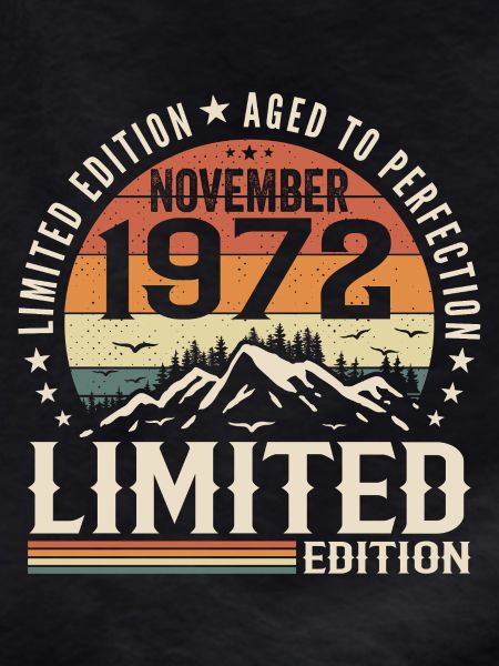 November 1972 Unique Retro Birthday