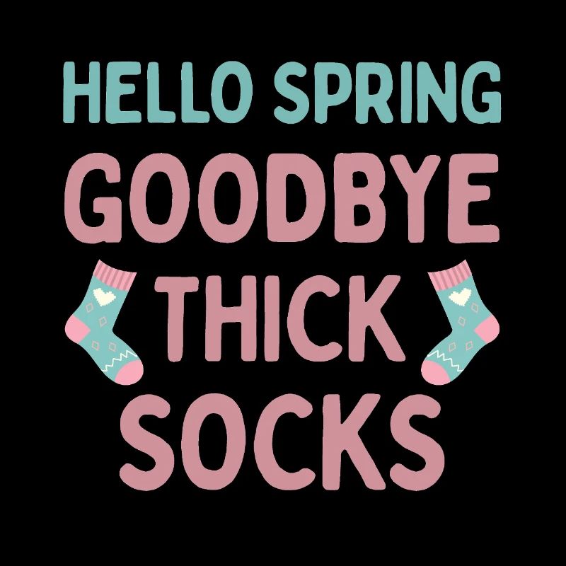 Hello Spring Goodbye Thick Socks