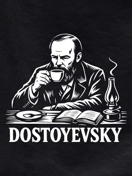 Dostoyevsky drinking Coffee Portrait