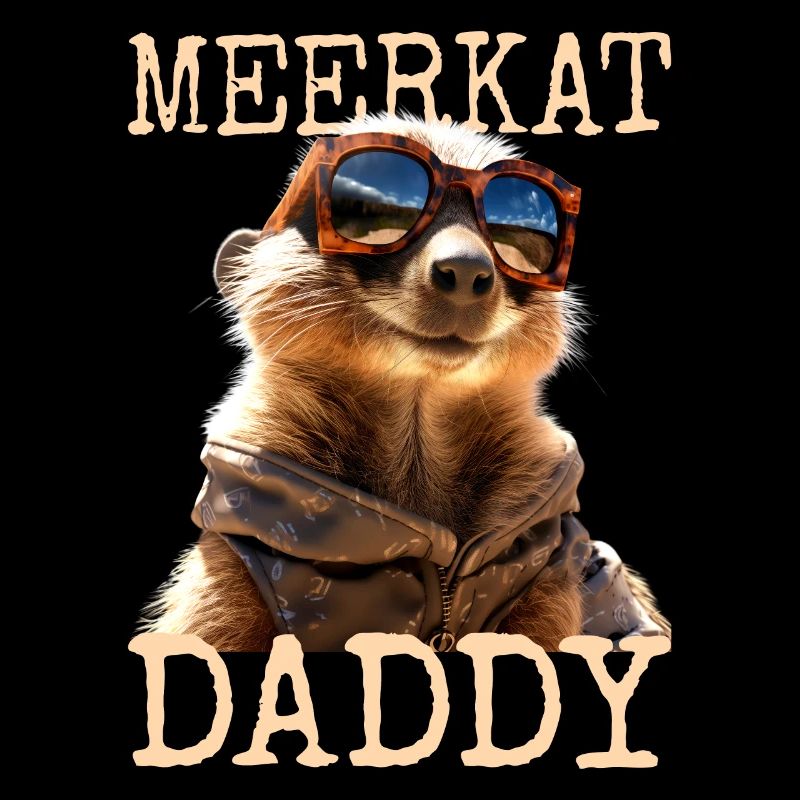 Meerkat Daddy Papa Dad Vatertag Süßes Erdmännchen