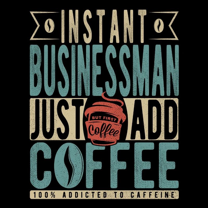 Homme d’affaires instantané Il suffit d’ajouter du café