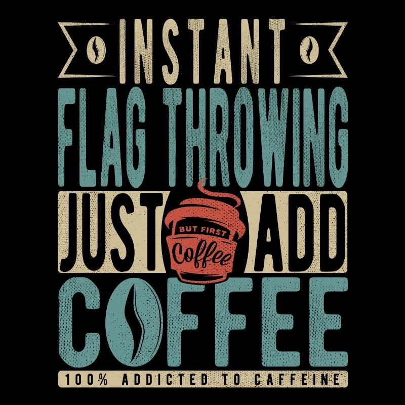 Lancer de drapeau instantané Il suffit d’ajouter du café