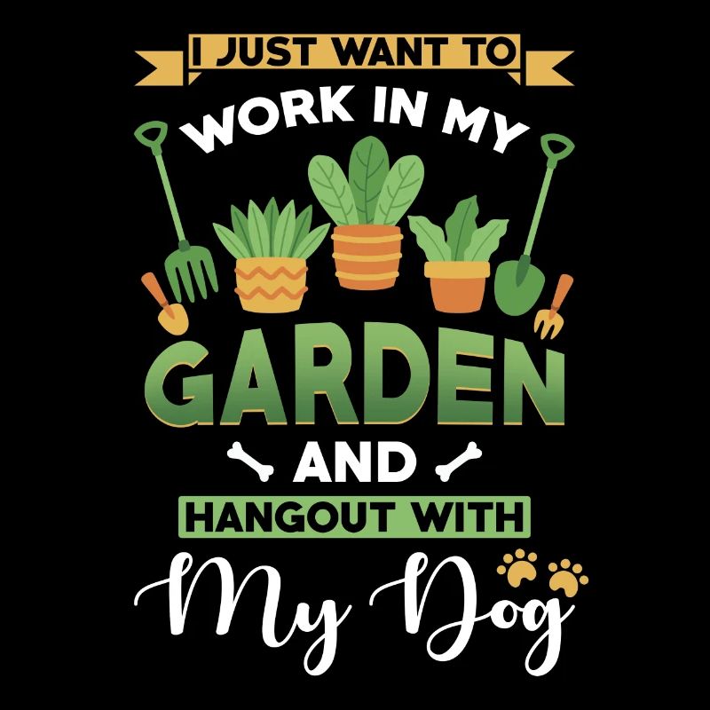 Travailler dans mon jardin Hangout avec mon chien