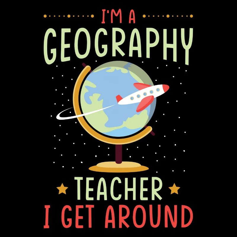Professeur de géographie avec motif de globe terrestre