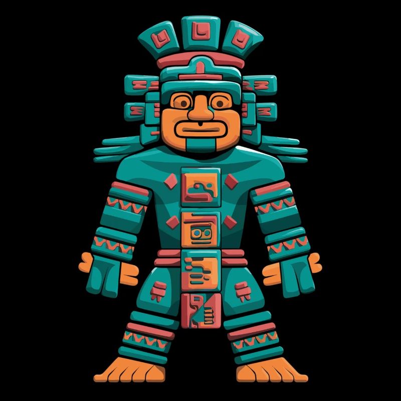 Mayan God Itzamna Mayan Mythology Illustration