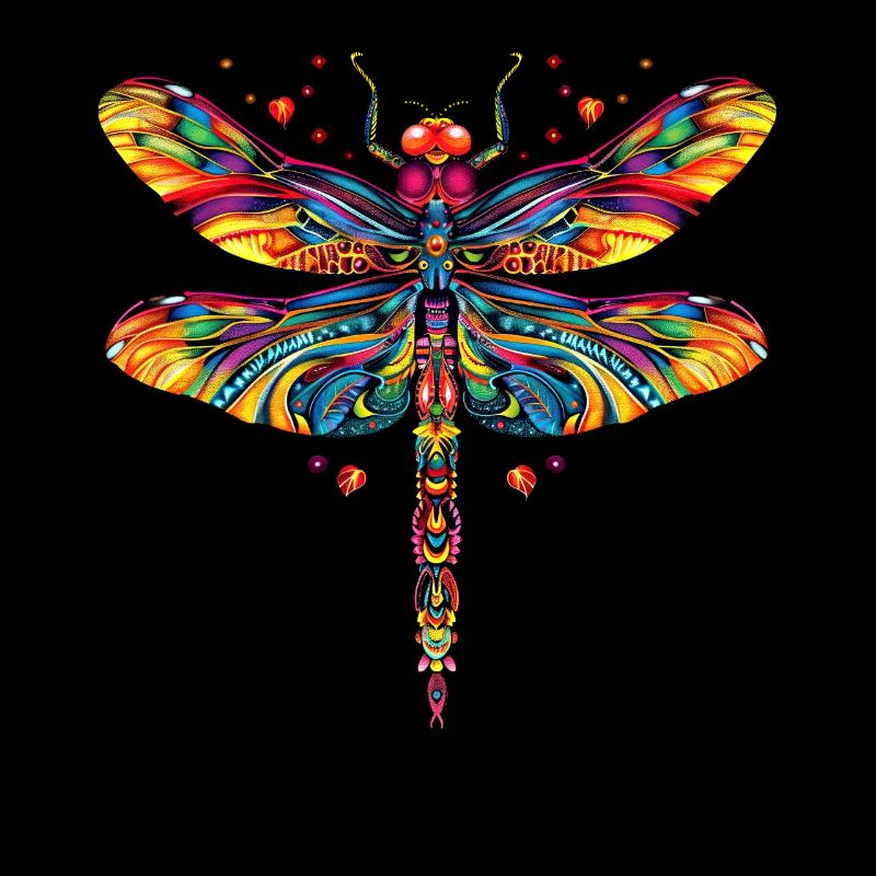 Libellule Libellule Ailes Colorées Libellules Mignonnes