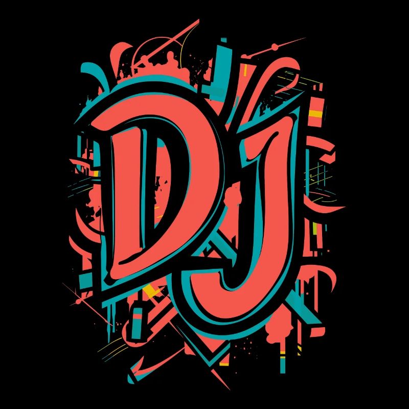 DJ Artwork Colorful Graffiti Style
