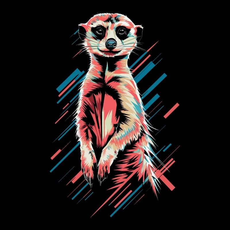 Cooler Erdmännchen Look in Bunt