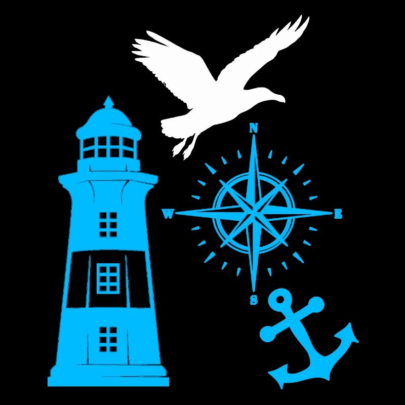 Maritime Lighthouse Compass Lighthouses Seagulls