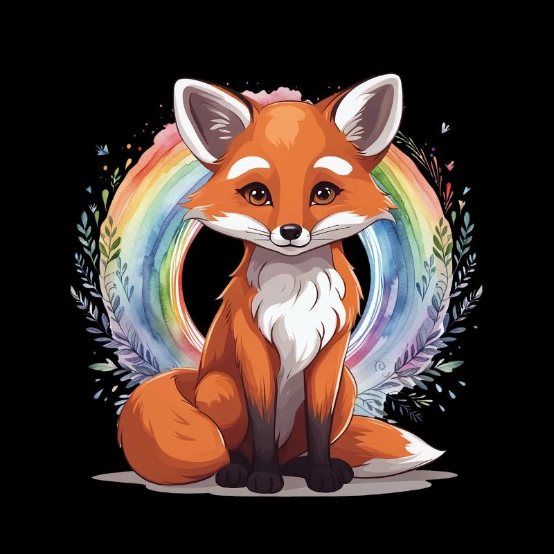 Rainbow Fox Foxes Vixen Child