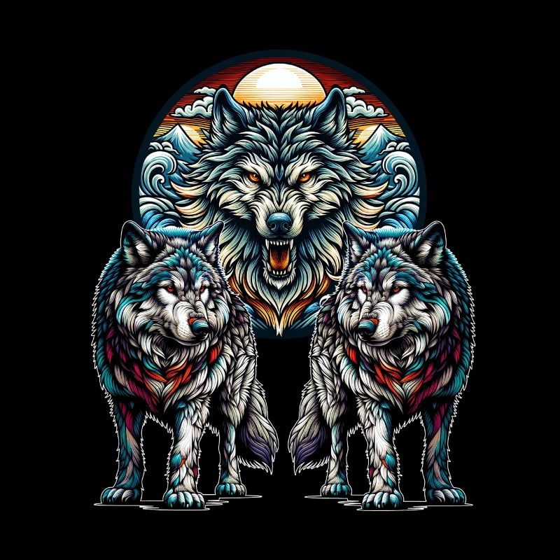 Wikinger Wolf Wölfe
