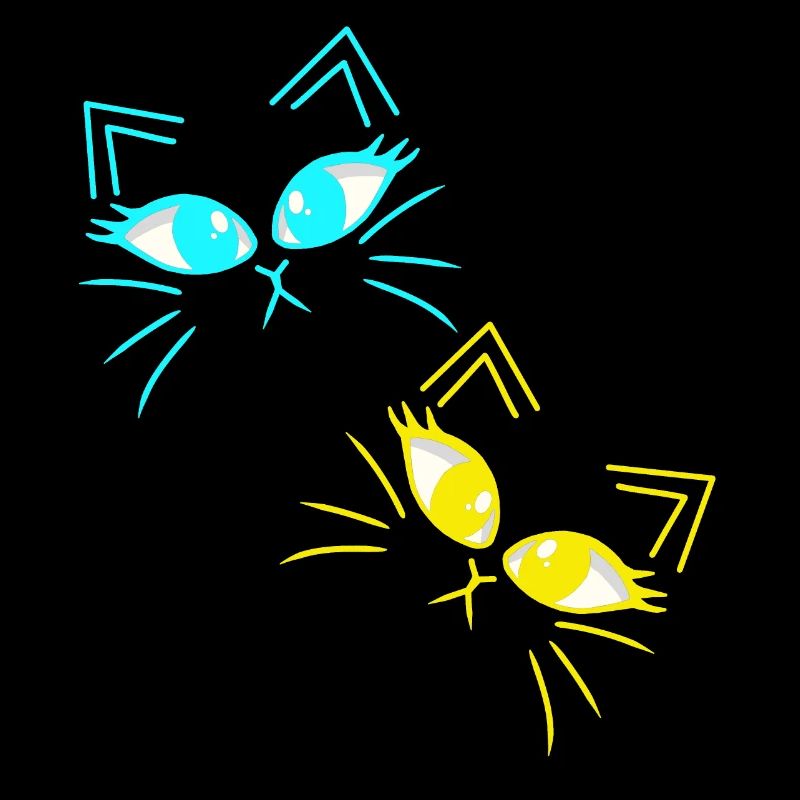 Chat minimaliste Chats Visage Visages