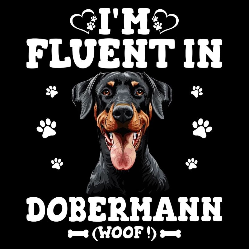 Parler Le Dobermann Humor Chien Dobermann