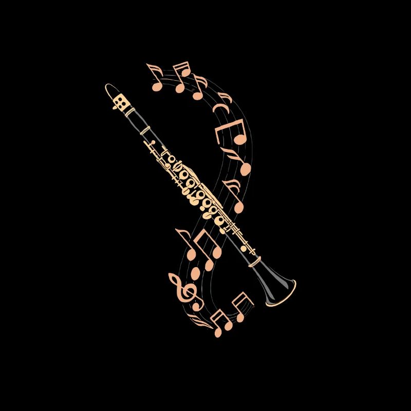 Clarinet with flowing notes