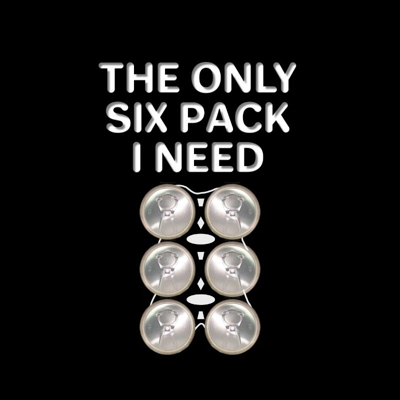 Beer Cans Six Pack DrinkIng Abdominal Muscles Party