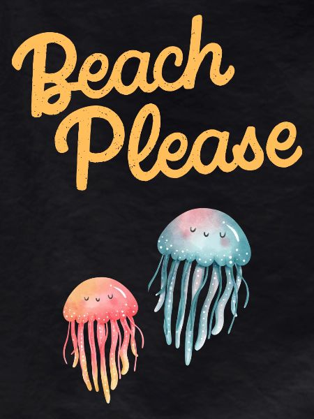 beach please jellyfish
