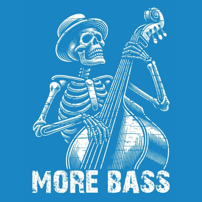Skeleton plays double bass
