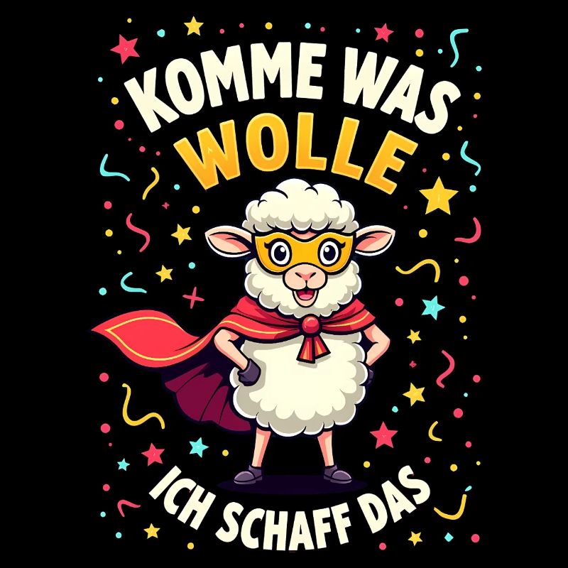 Komme was wolle - Karneval Schaf