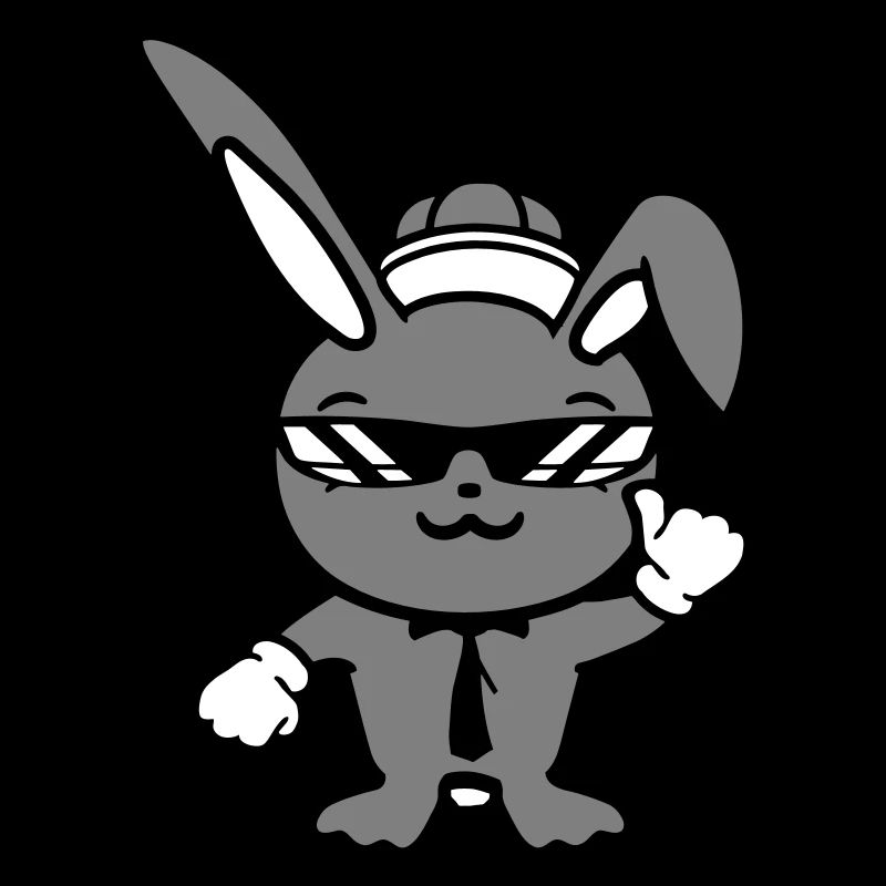 Hase Sonnenbrille Cappy Krawatte Coole Mütze Comic