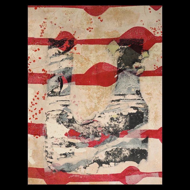 Gelli Print Kunstdruck moderne kunst untergehen