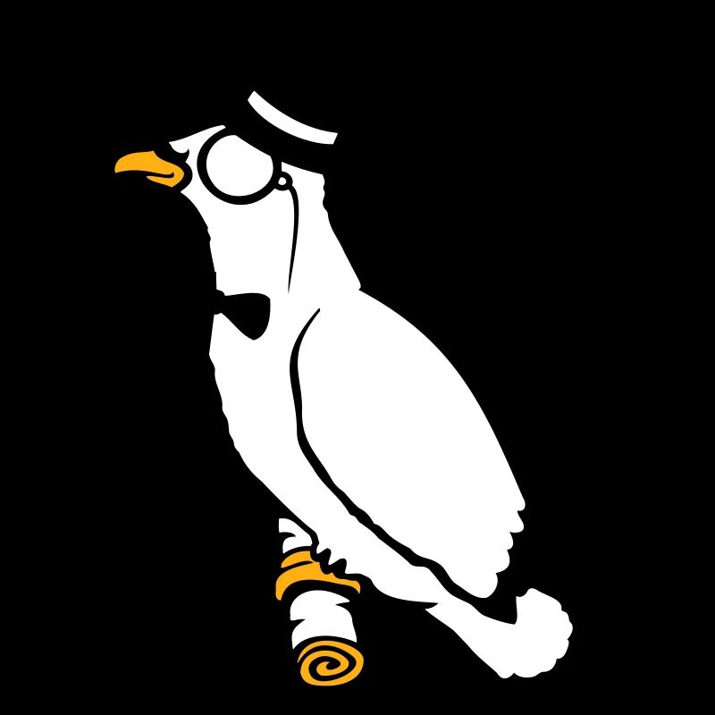 Sir Bird Top Hat Monocle Glasses Rich Mr.