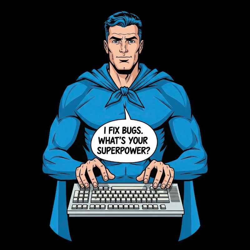 Superhero: I fix bugs!
