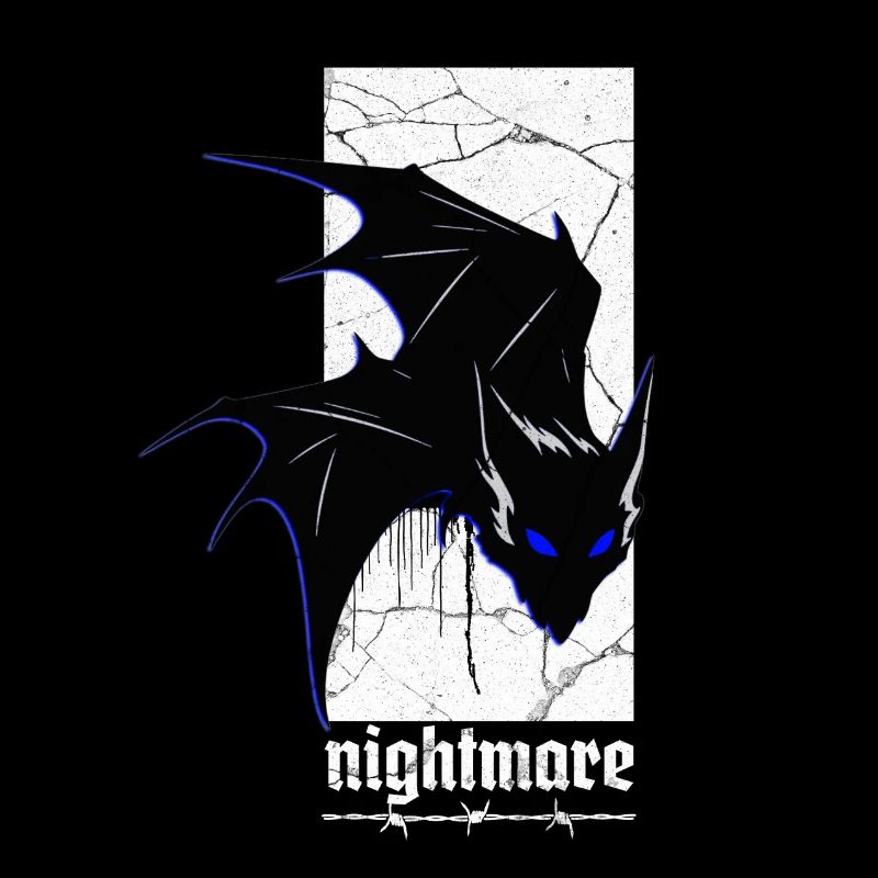 Nightmare Bat – Gothic Horror Vampir Kreatur Kunst