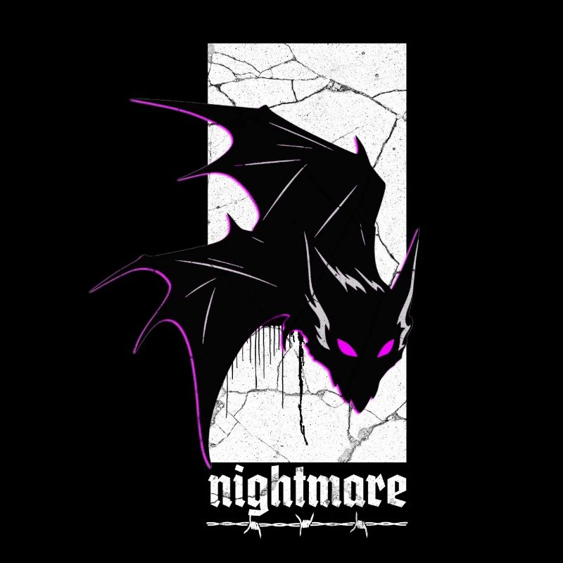 Nightmare Bat – Gothic Horror Vampir Kreatur Kunst