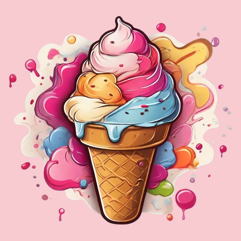 Leckeres buntes Softeis