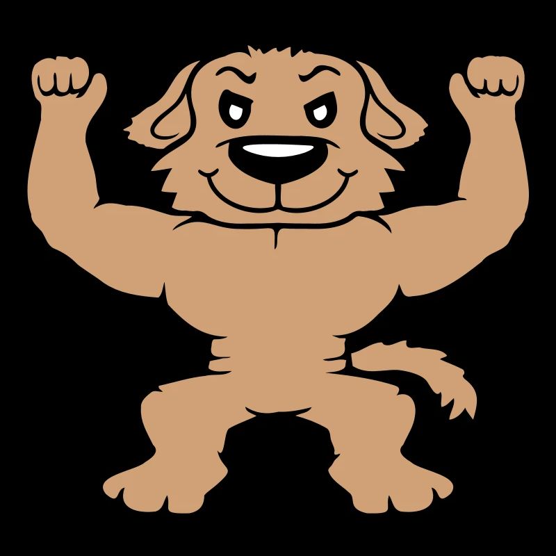 Hund Bodybuilder Stark Muskeln Gym Gewichtheben