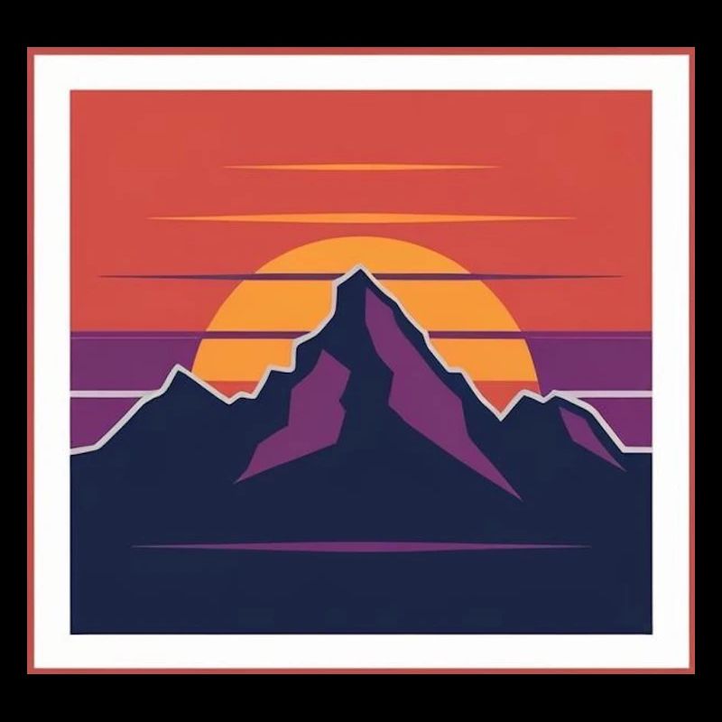 Sunset Peaks between the Mountains