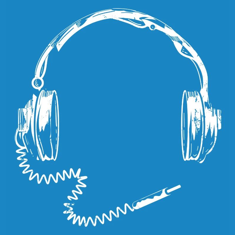 Casque rétro avec câble