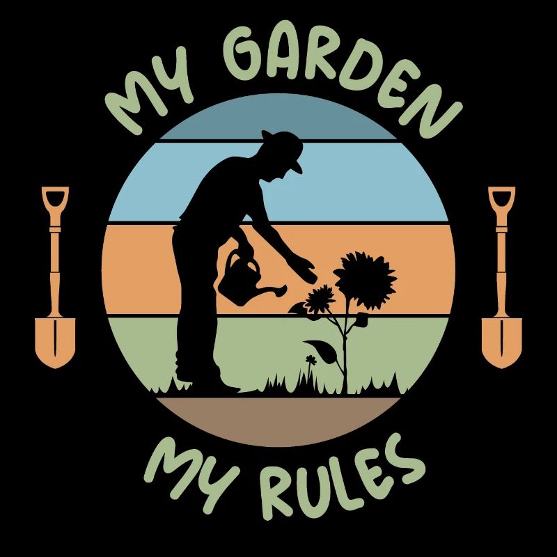 lustige Sprüche Gärtner Gartenliebe retro Logo