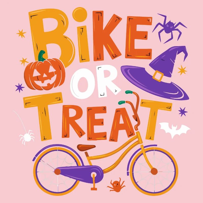 Halloween-Fahrrad oder Leckerli-Illustration